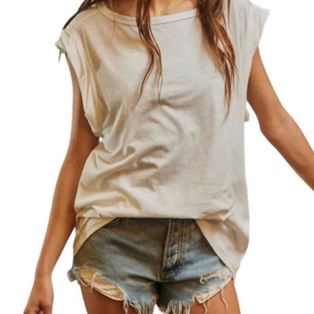 Bucketlist Carma Slouchy Muscle Sleeve Jersey Tank